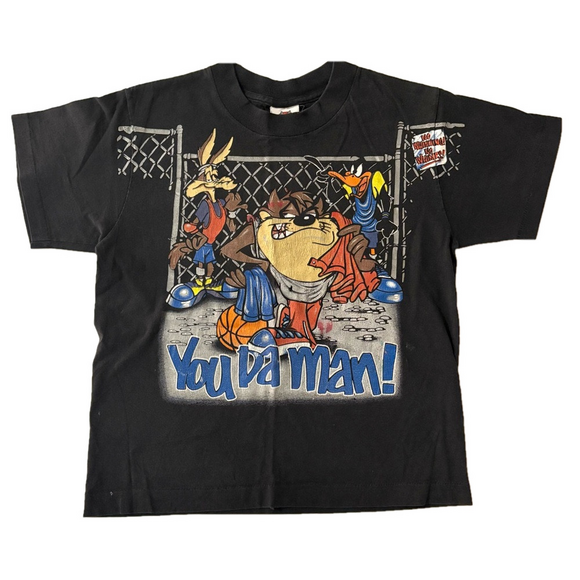 Vintage Other - Vintage Kids 1998 Looney Tunes Taz Basketball T-Shirt Tee Size 5T